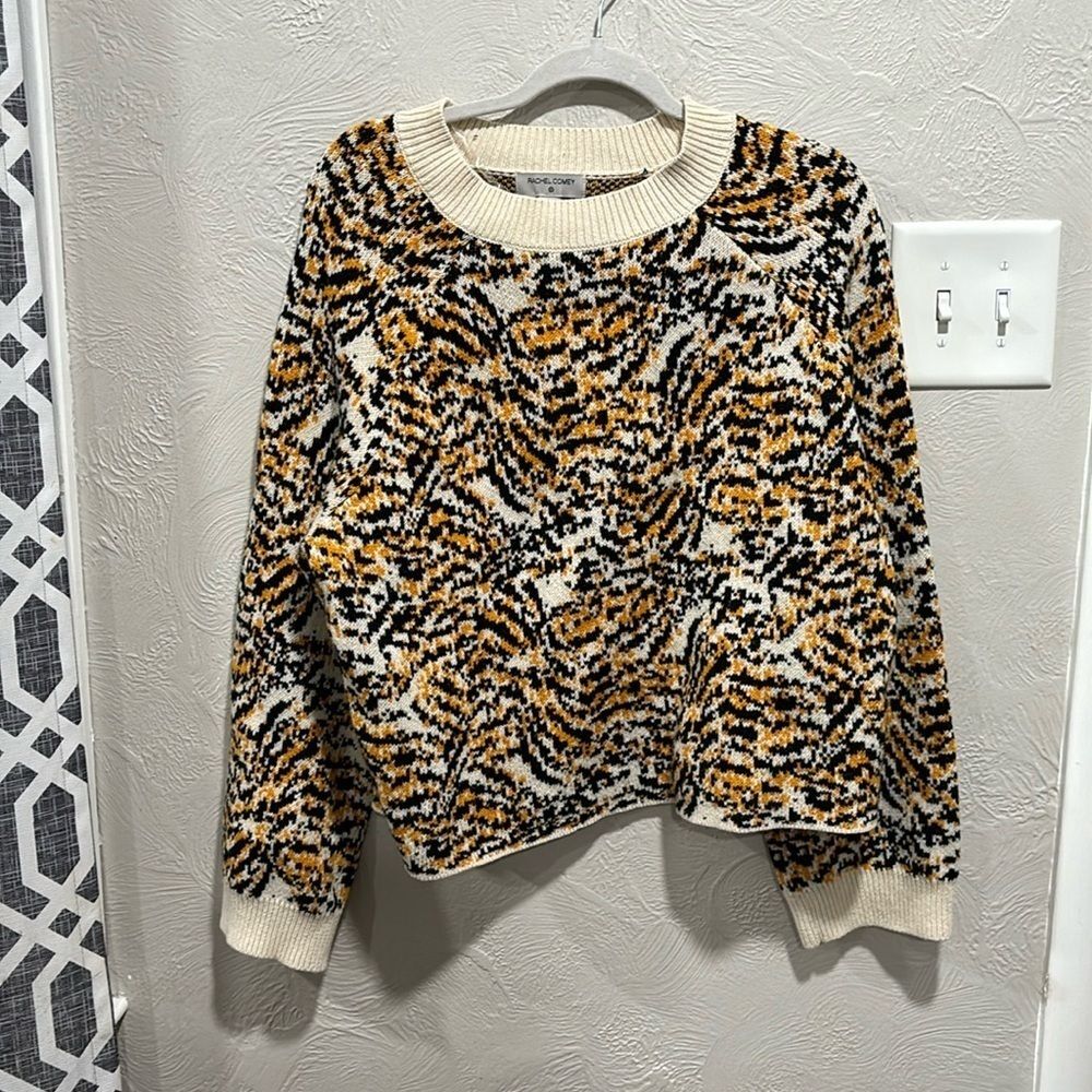 RACHEL COMEY For Target Animal Print Crewneck Pullover Sweater Size Large